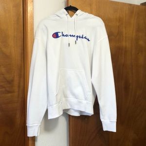 White champion hoodie